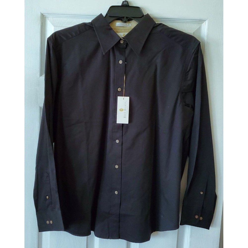 BILL BLASS PREMIUM LADIES WOMENS BUTTON DOWN LONG SLEEVE DRESS SHIRT 2XL NWT